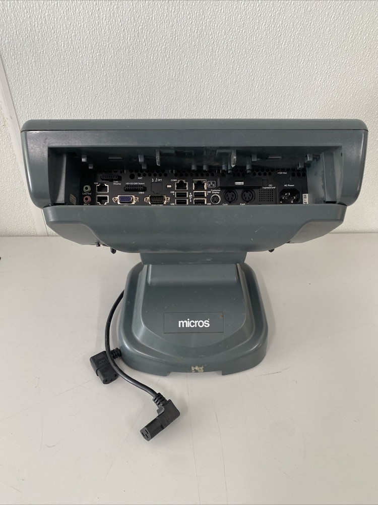 MICROS WS5A 400814-101 Touch Screen POS Terminal Register With Stand
