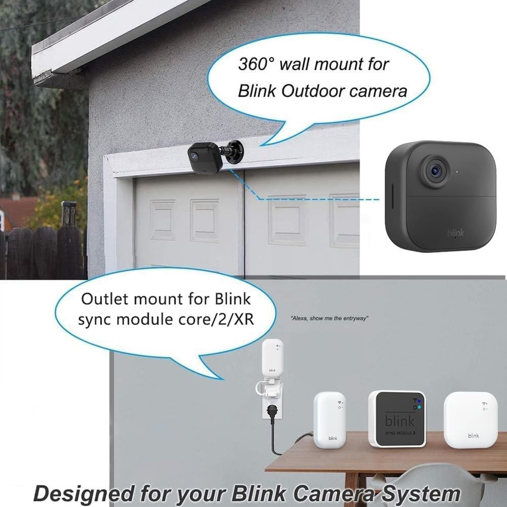 Black Blink Outdoor Wireless smart HD security camera Mount