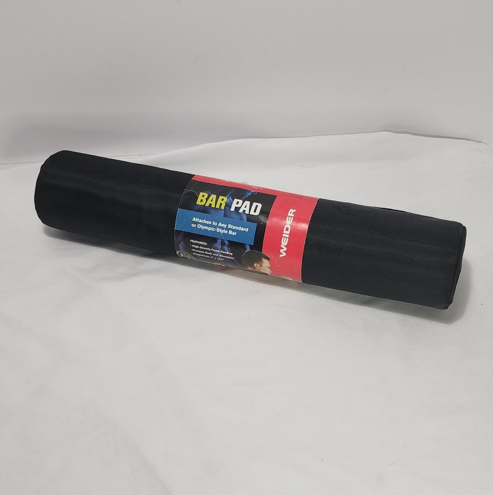 WEIDER Protective Weight Bar HIGH DENSITY Pad w/Hook & Loop Closure 15.5"x3" NEW