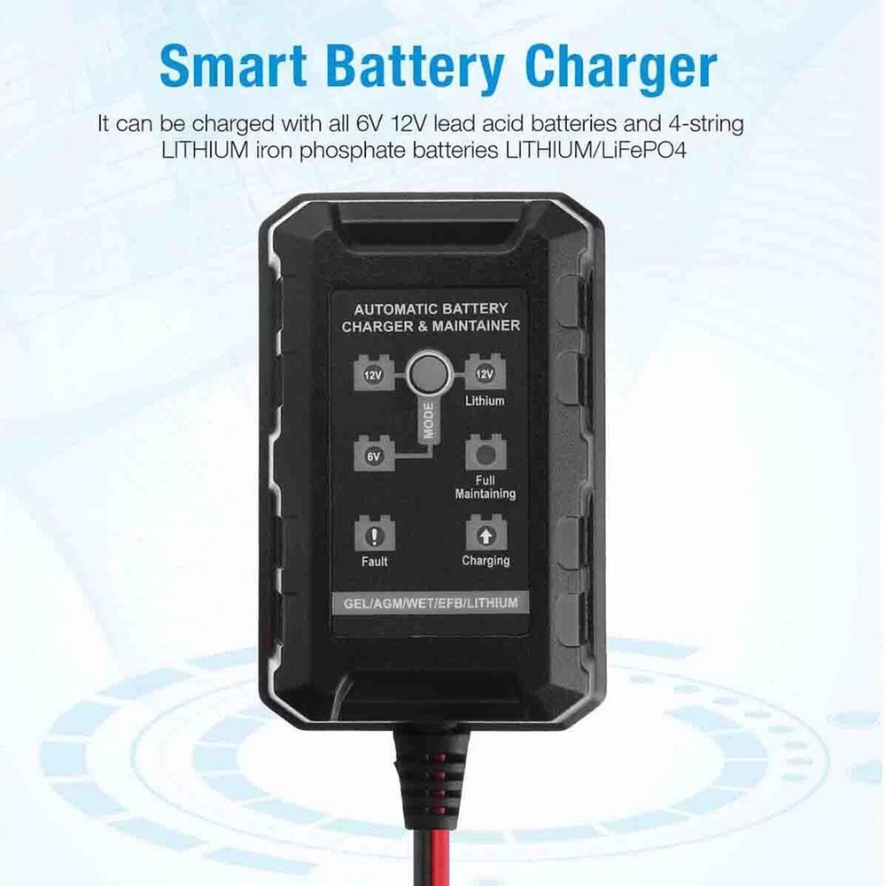 6V 12V 14.4V battery charger with timer protection function