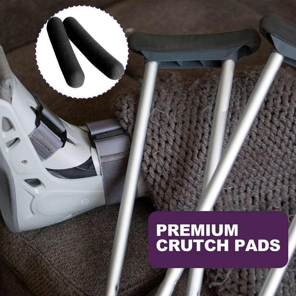 Replacement Crutch Pads, 2 Pack Padding, Underarm Sets-Padds