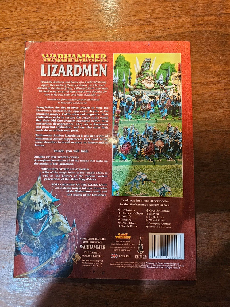 Games Workshop Warhammer Lizardmen Rulebook Supplement Codex Old World Lot