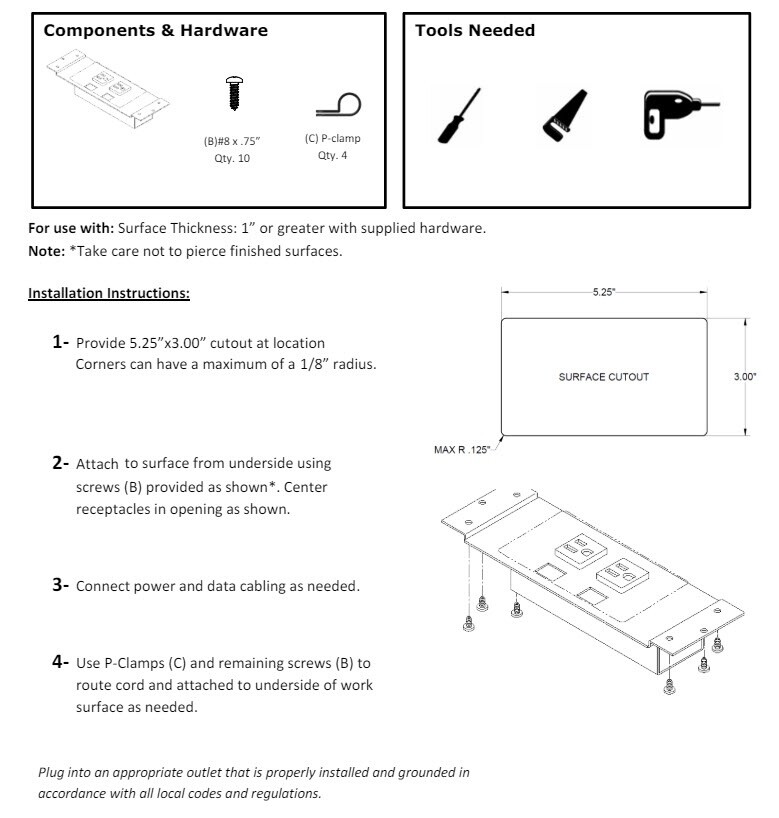 Dekko Villa black 2 power + 1 power under power module