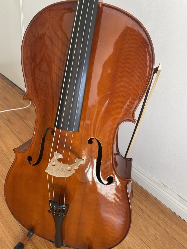 Full Size (4/4) Cello with Bag, Bow, and Stand
