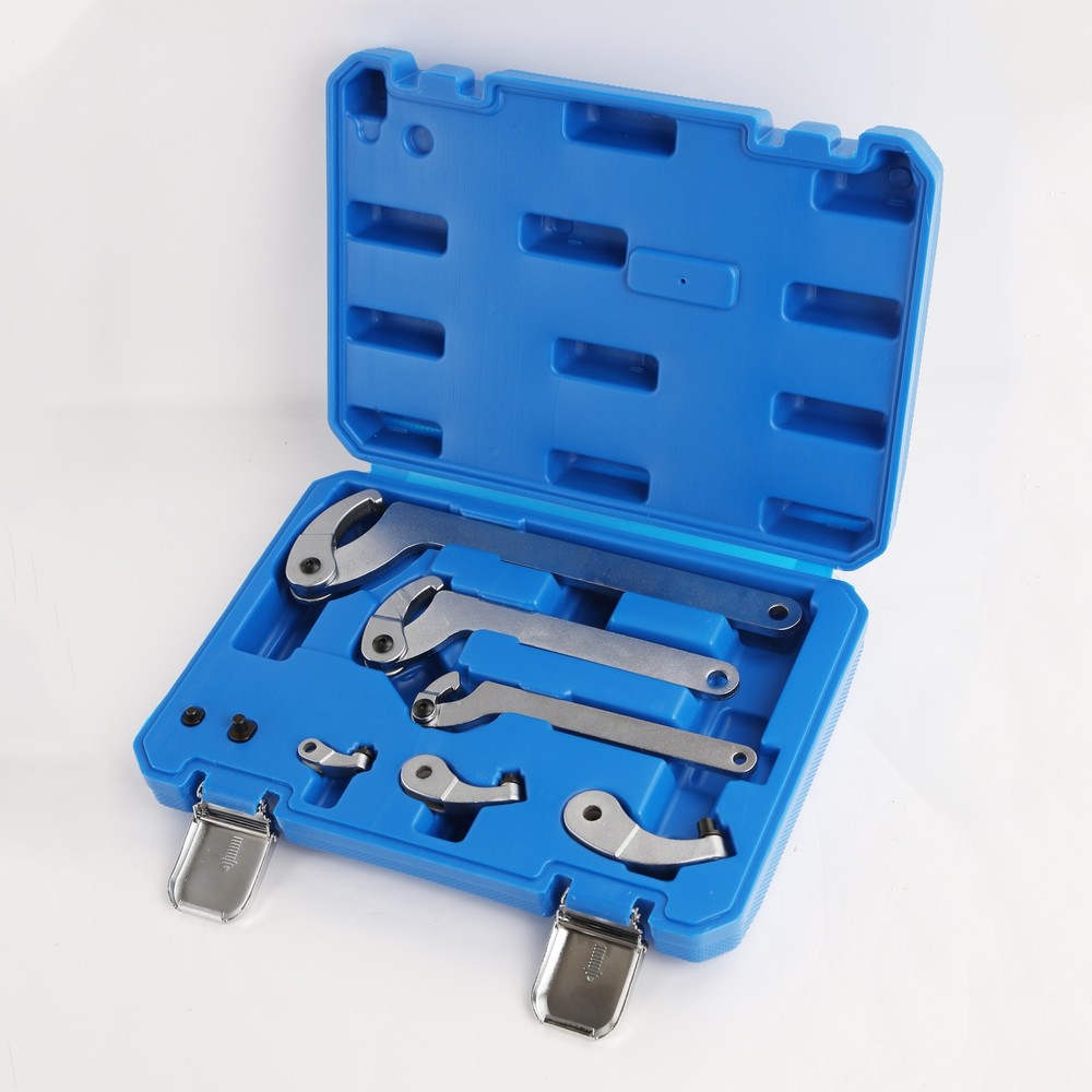 Hook And Pin Wrench Spanner Tool With C Spanner 6pc Adjustable Set 35 - 120mm