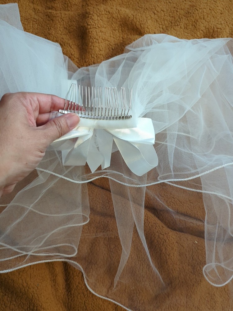 First Communion Veil And Gloves