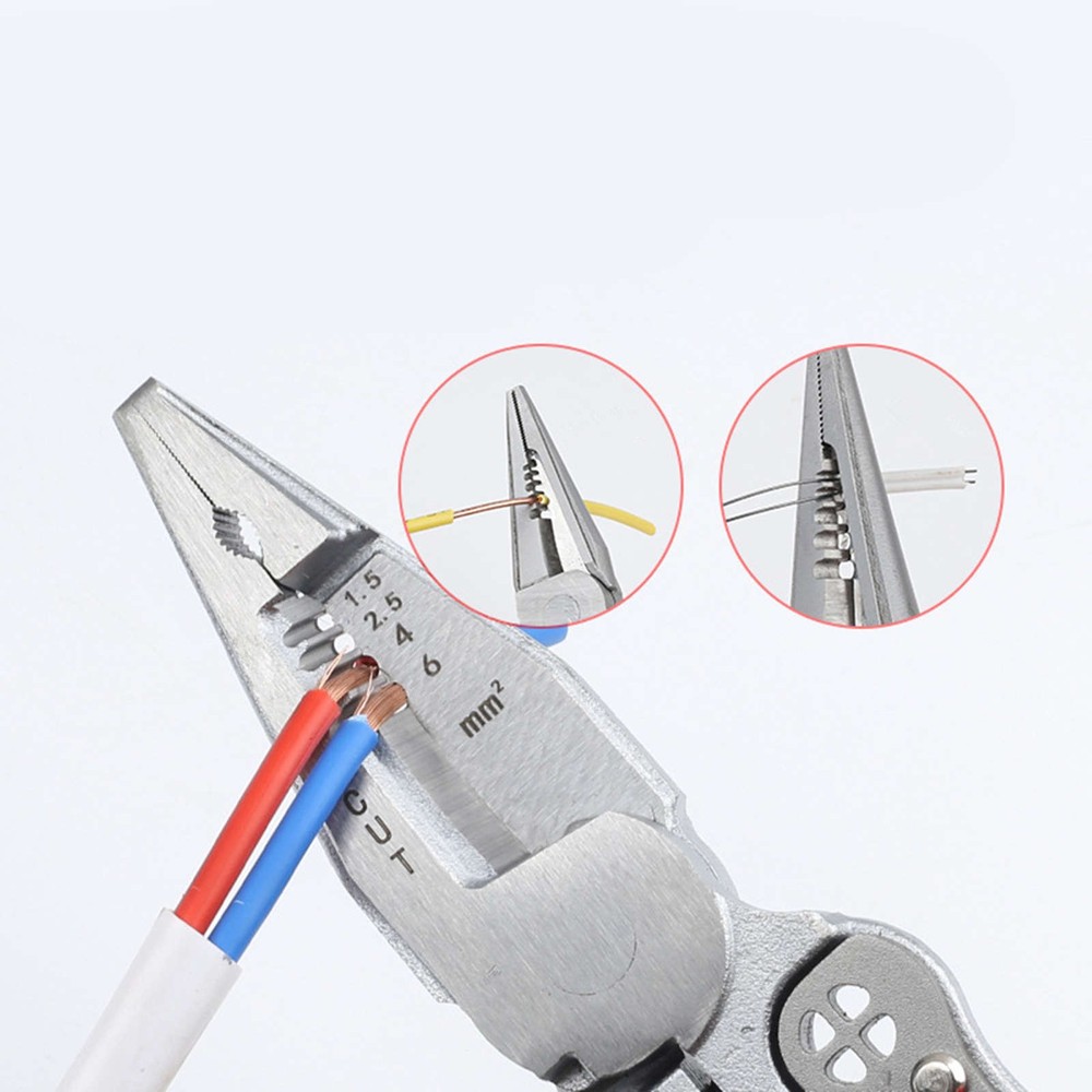 Voltage Tester Pliers Multi Tool Wire Stripper for AC DC Wire Twisting Cutting