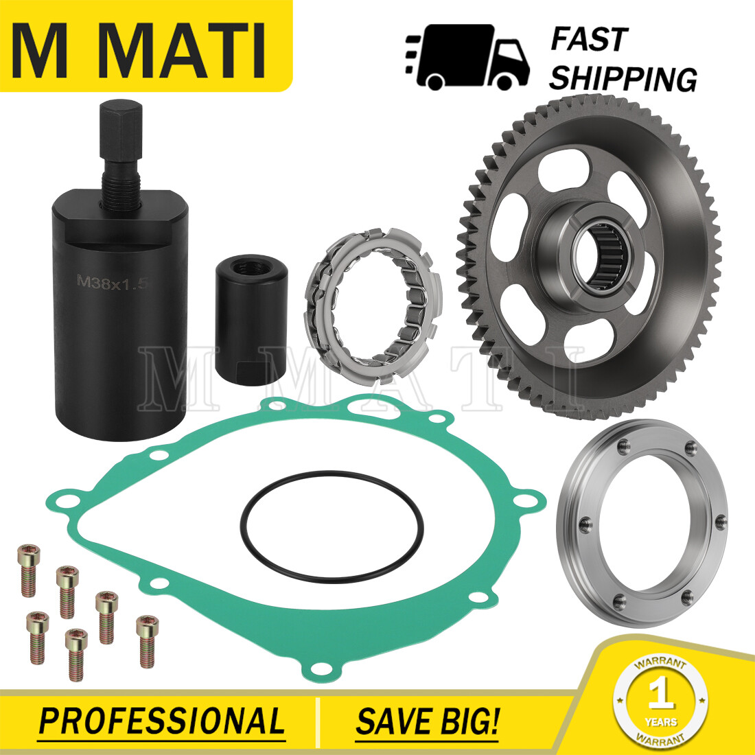 Starter Clutch Bearing Sprag & Idler Gear & Gasket Kit For Suzuki LTZ400 DRZ400