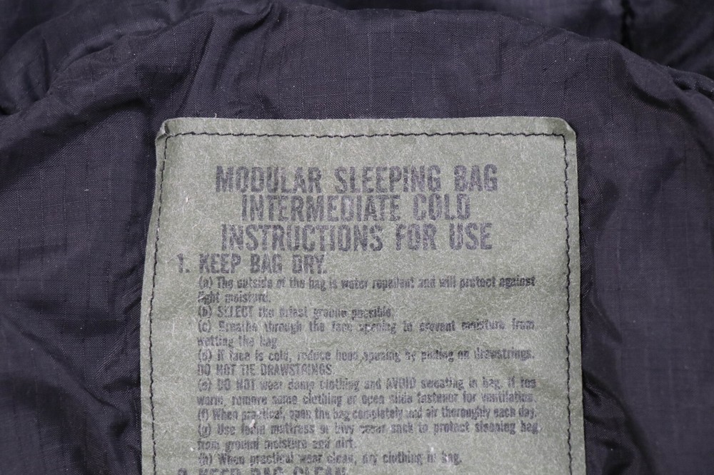 US Military Black Intermediate Modular Sleeping Bag Sleep System Army