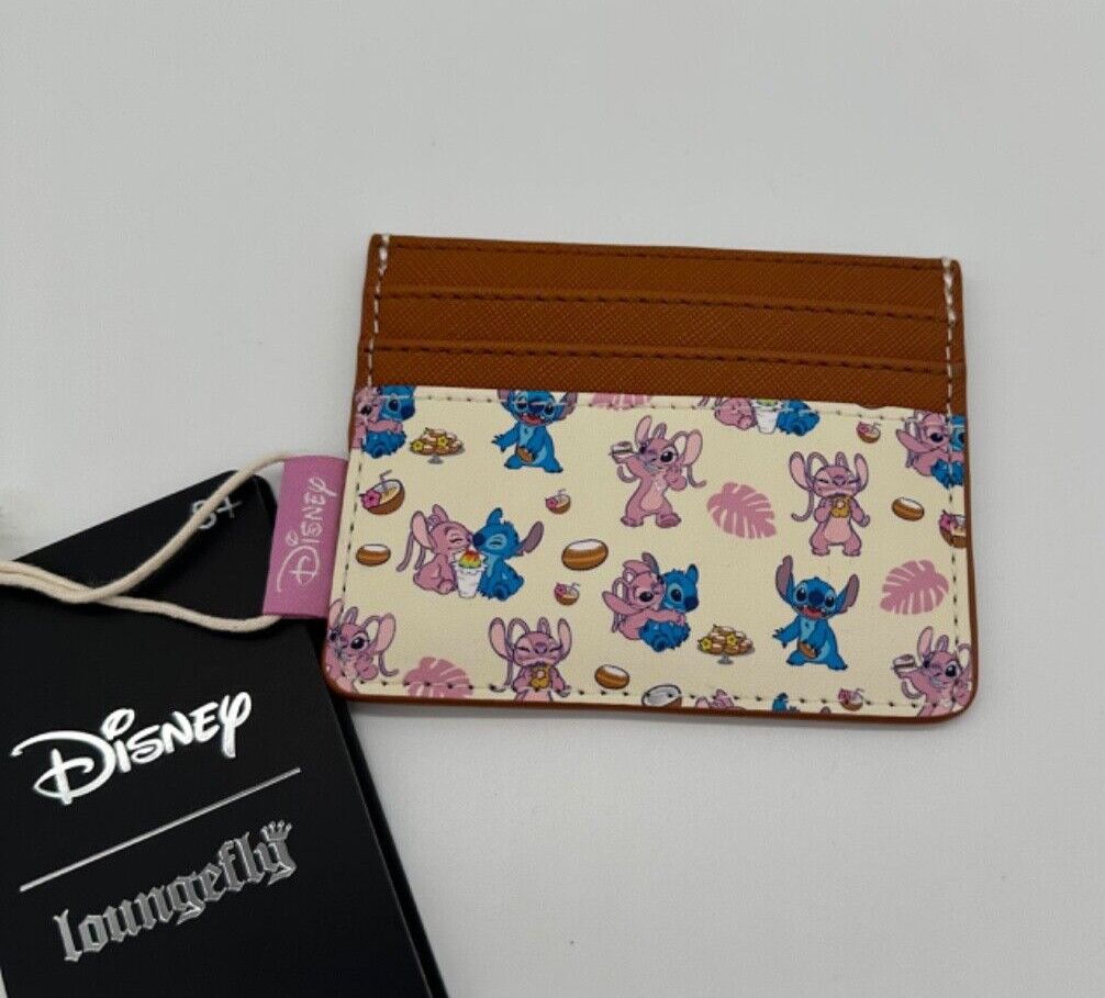 Loungefly Disney Lilo & Stitch Angel & Stitch Snacks Cardholder NEW