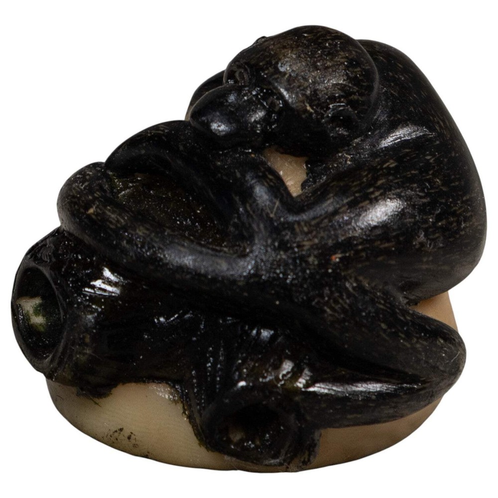 Black Howler Monkey Tagua Carving