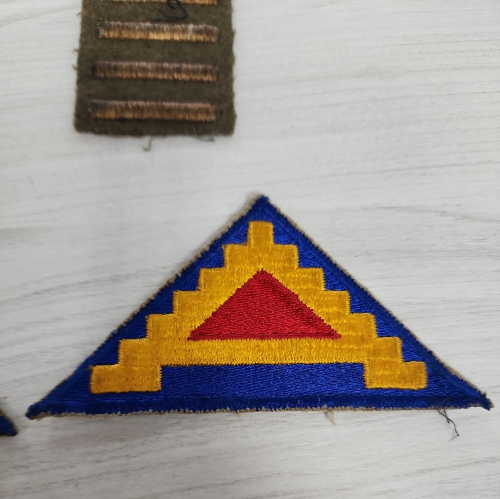Two WW2 US 7th Army Seven Steps to Hell Patch One 19th Corps Tomahawk plus more