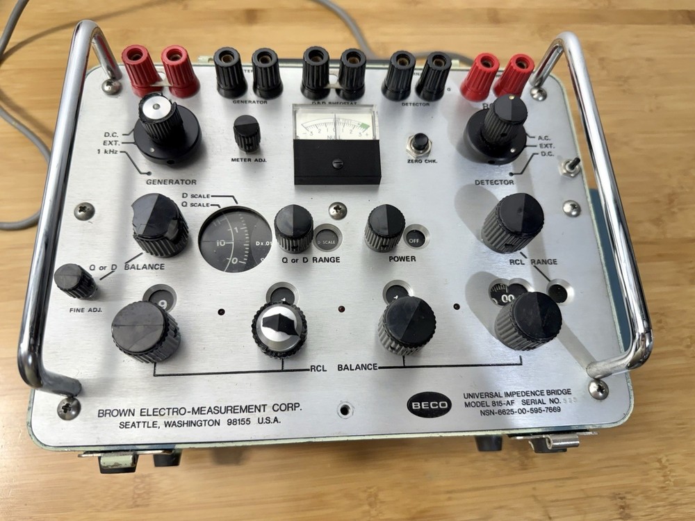 Brown Electro-Measurement Corp., Universal Impedence Bridge 815-AF UNTESTED