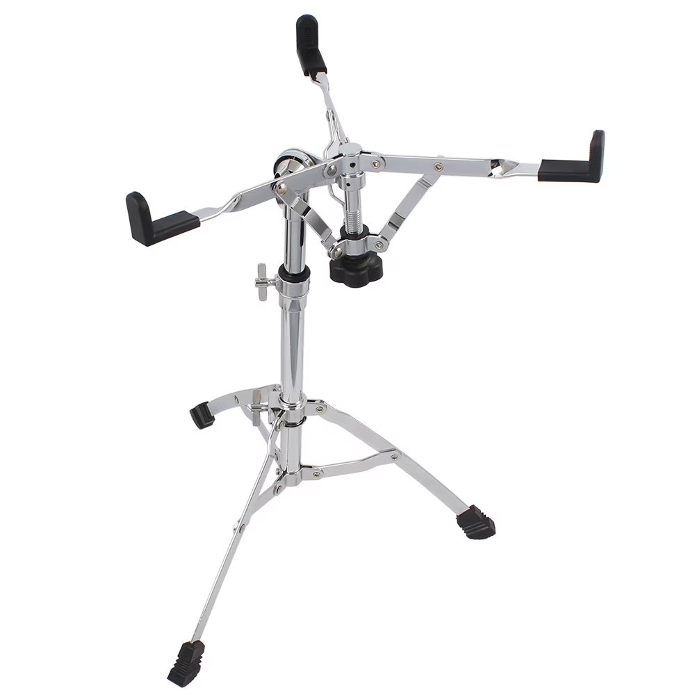 Plated Dumb Snare Drum Stand Tripod Silver