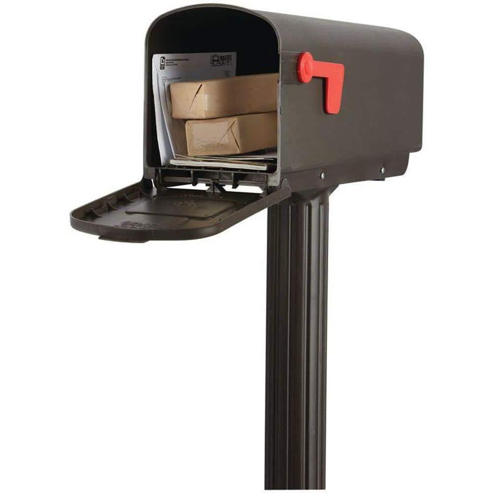 Architectural Mailboxes All-in-One Mailbox Post Combo Bronze Medium Plastic