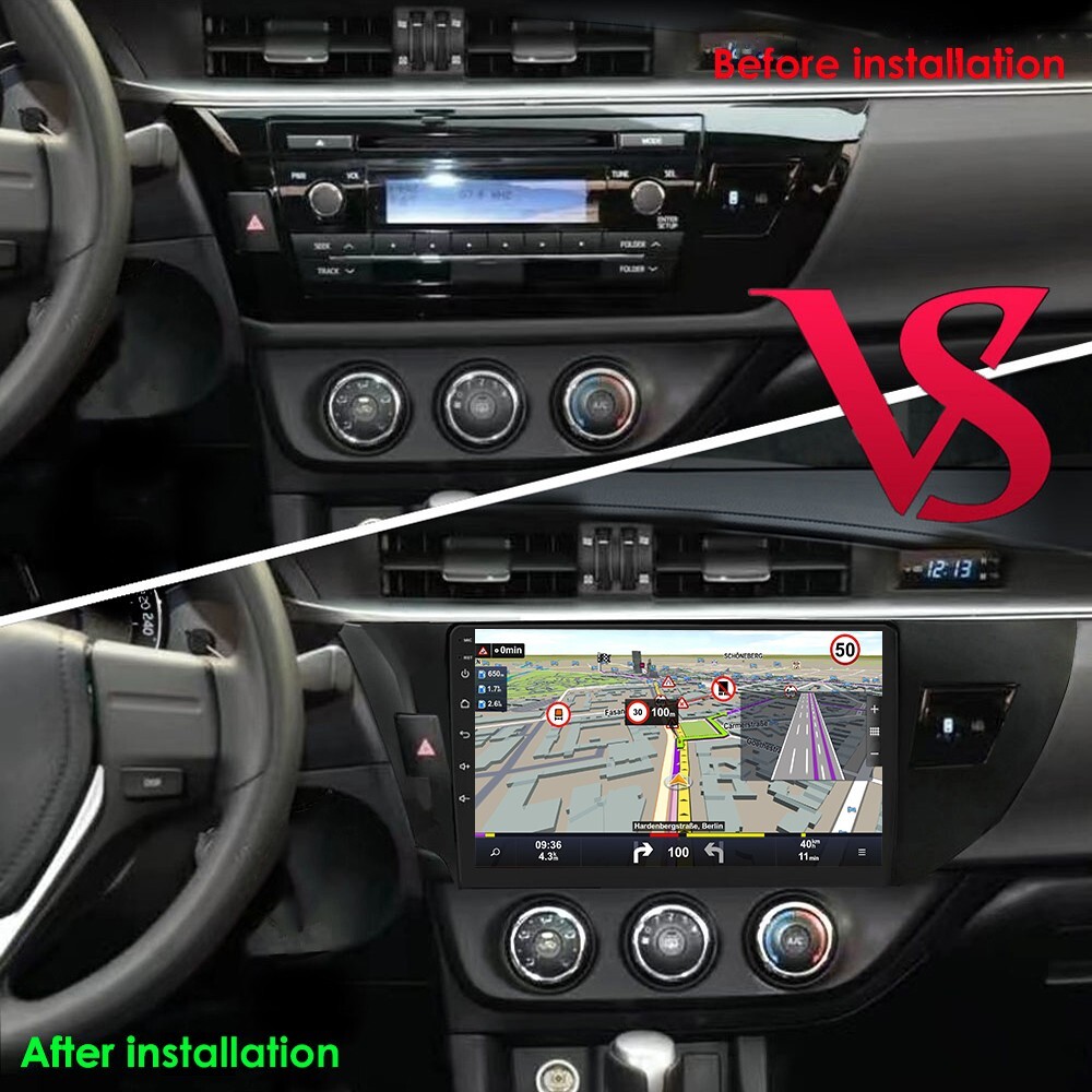 Apple Carplay For Toyota Corolla 2014-2016 Car Stereo Radio Android 14 GPS WIFI