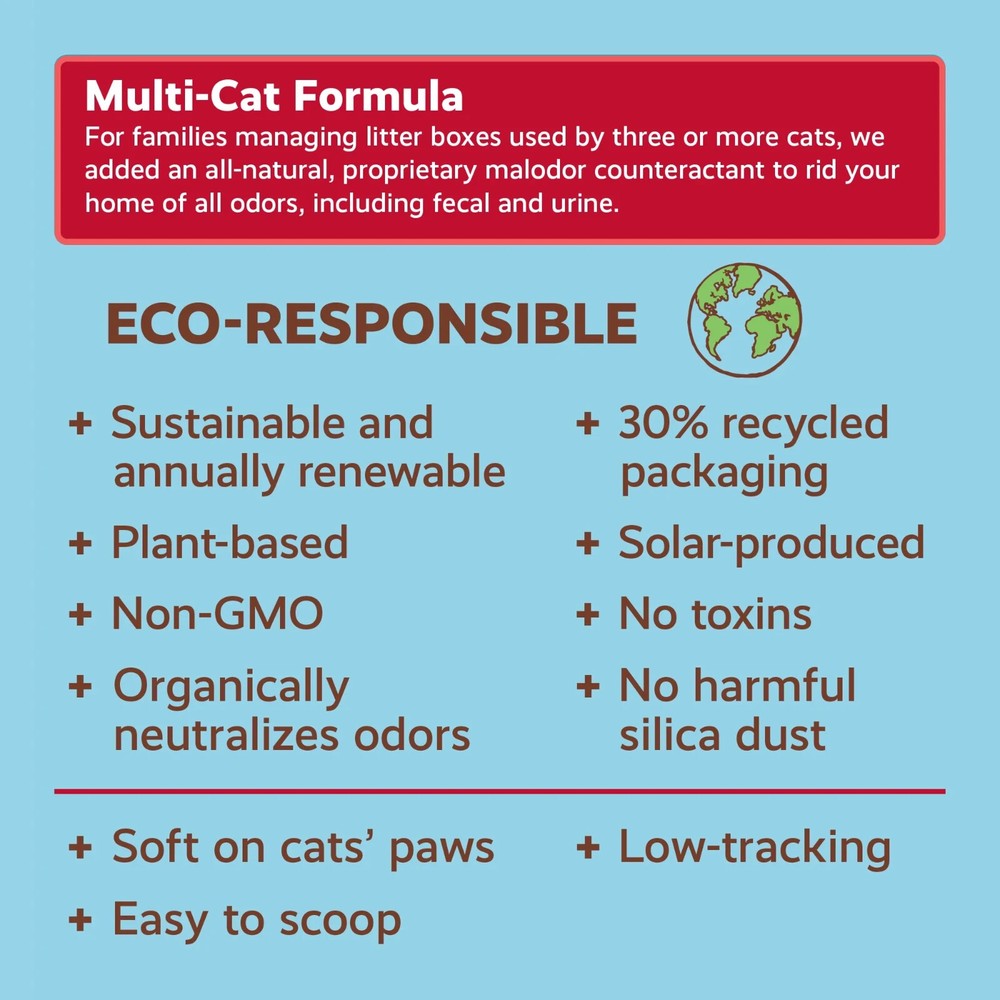 Naturally Fresh Walnut-Based Quick Clumping Multi-Cat Litter 26 lb. Bag.