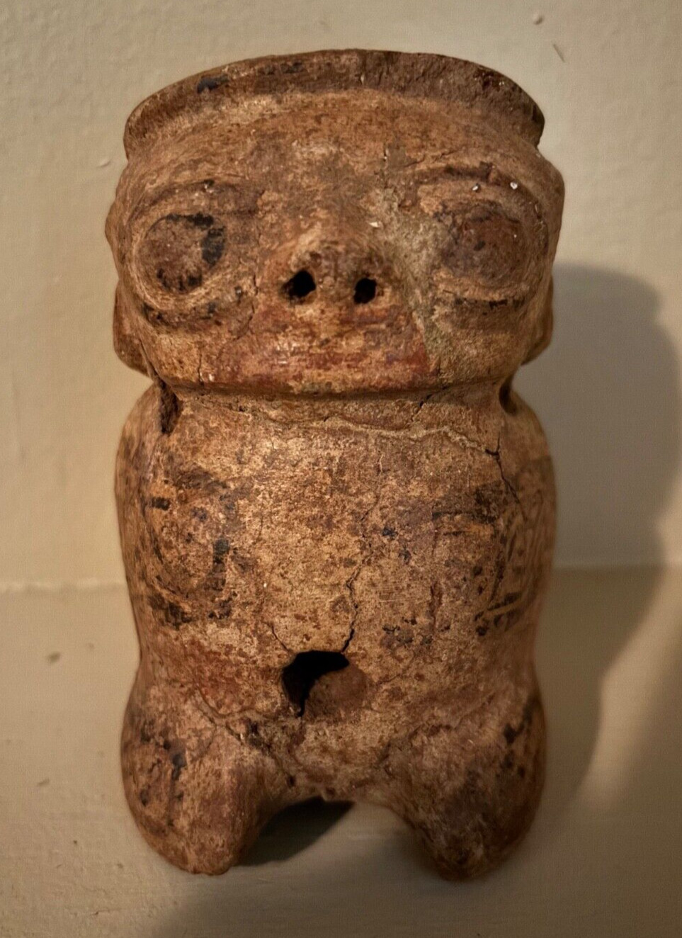 CHOROTEGA Costa Rican pre columbian figure 4.5" x 3" Authentic ARTIFACT ceramic