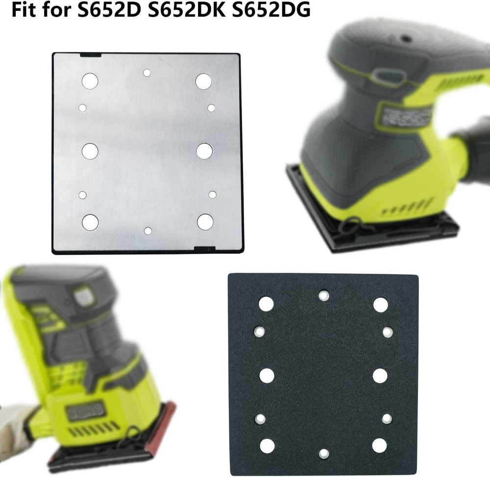 Square Sander Pads 1/4 Sheet Finish Replacement Pad for Double...