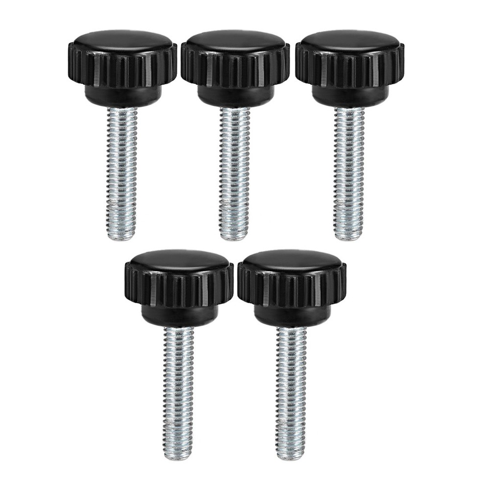 M6 x 30mm male thread knurled locking knobs 5 pcs