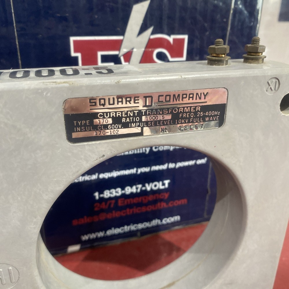 Square D Type 170 Current Transformer Ratio 1000:5 170-102