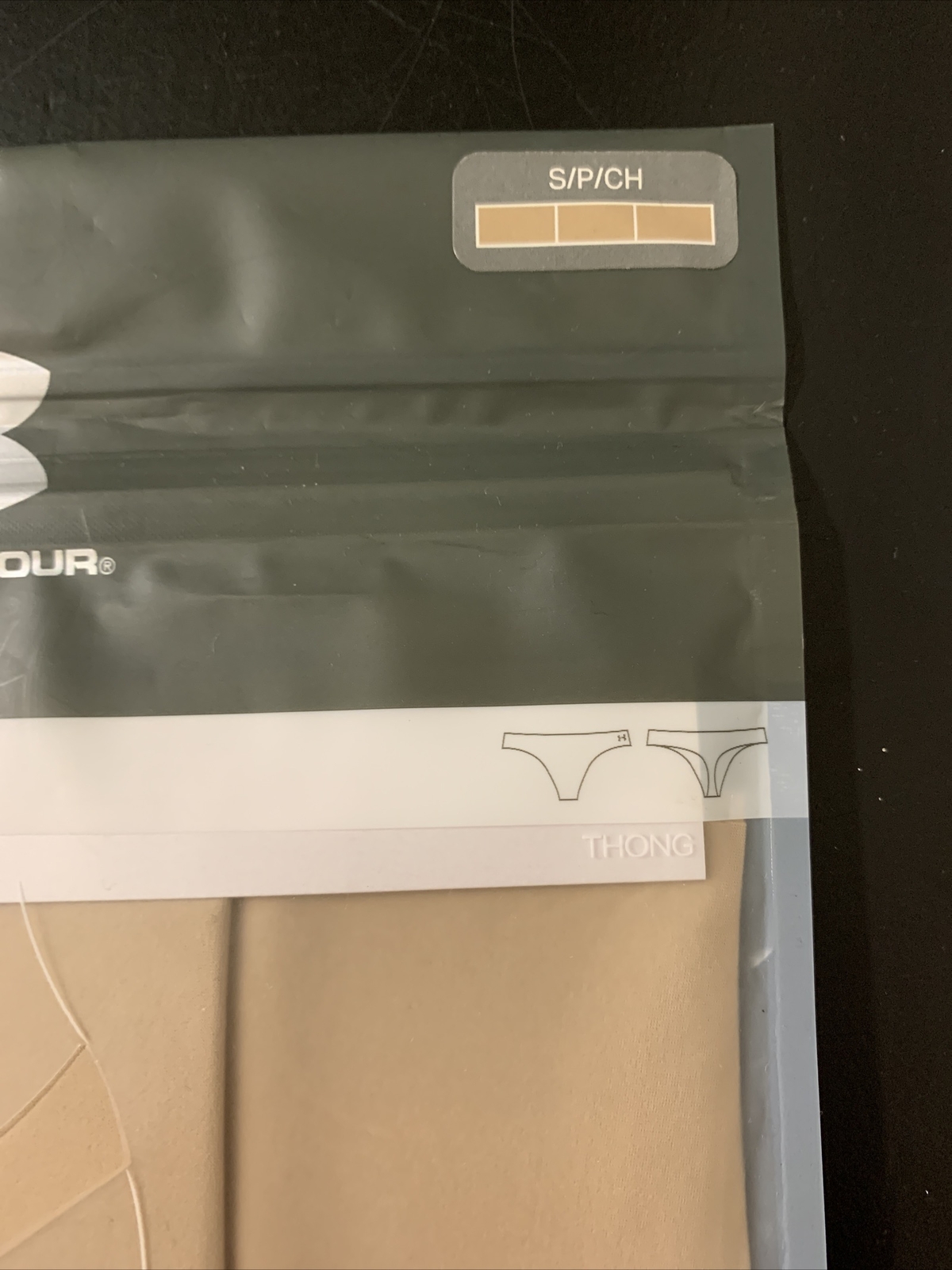 Under Armour Pure Stretch (3 Pack) Womens Thong - Nude NEW Sz Small