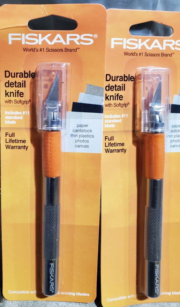 Fiskars Exact Detail Knife w/Soft Grip #11 blade *2PACK*