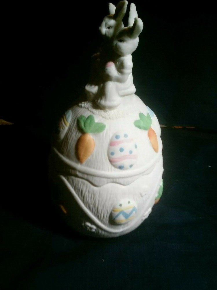 Ceramic Bunny Easter Dish