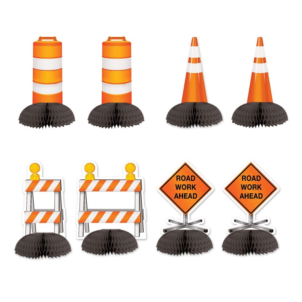 Beistle Construction Mini Centerpieces | Party Supply | Decoration
