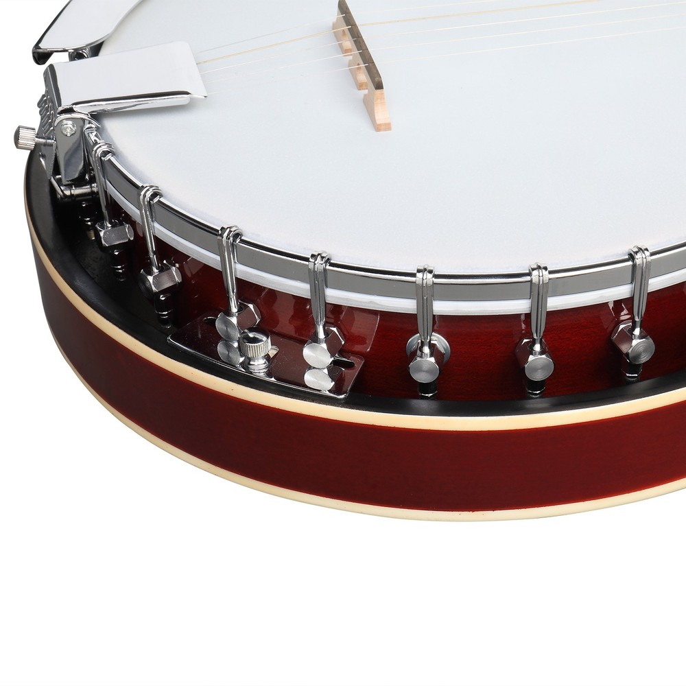 Full Size 5 String Banjos Set with Closed Solid Sapele Back Premium Neck
