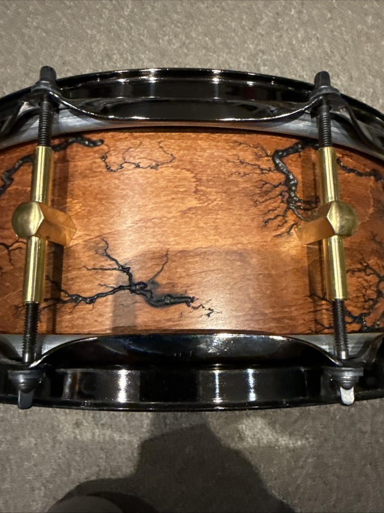 Noble & Cooley 5x14” Maple Solid Shell Limited Fractal Pattern Snare Drum NICE!!