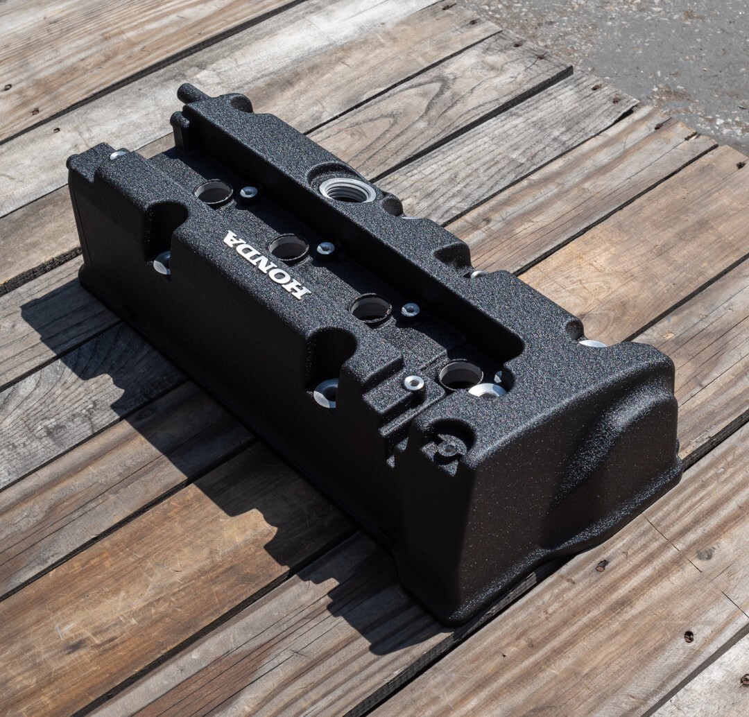 Honda K SERIES K24 K20 type r civic rsx valve cover PowderCoated WRINKLE BLACK