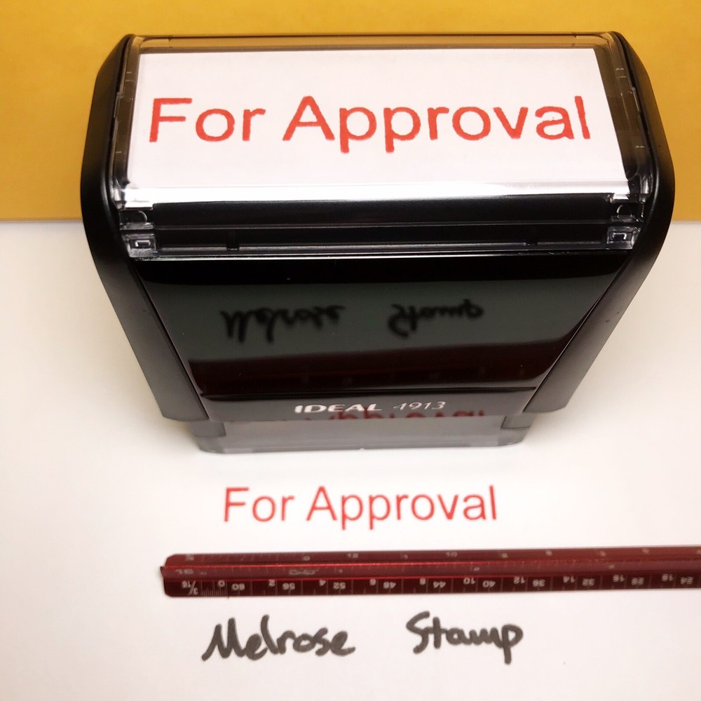 For Approval Rubber Stamp Red Ink Self Inking Ideal 4913