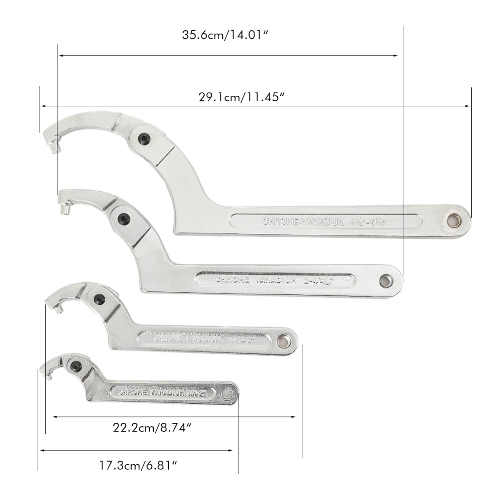 Adjustable Spanner Hook Wrench for Hydraulic Ram Cylinder, Mechanical Machine