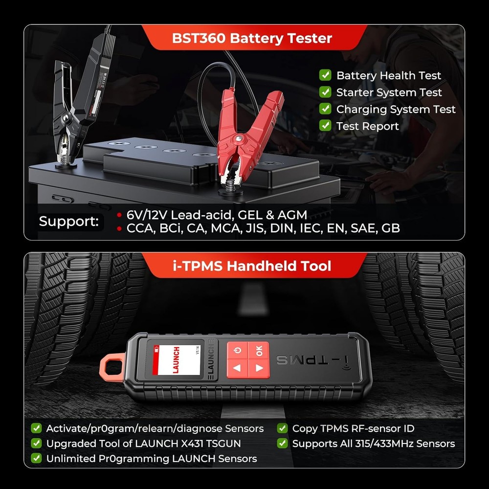LAUNCH CRP919X Car Diagnostic Scan Tool OBD2 Scanner Bidirectional 35+ Services
