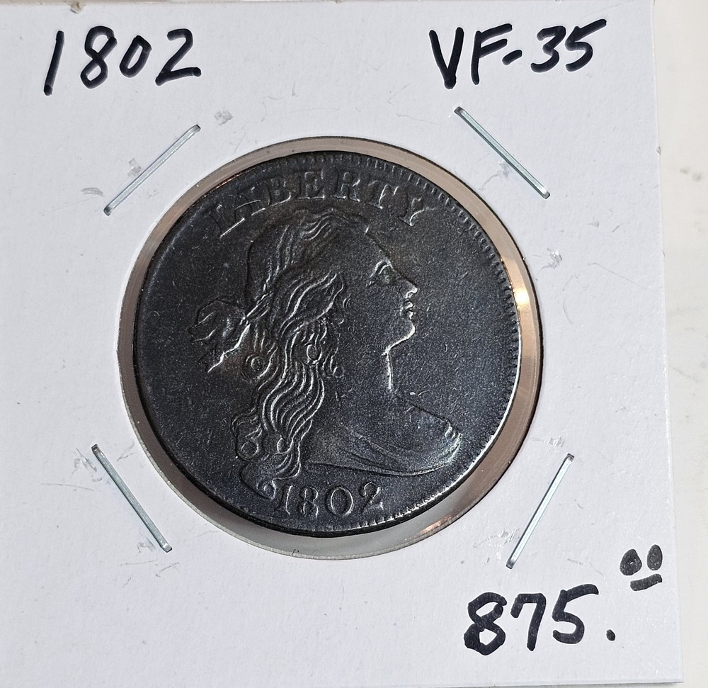 1802, U.S.DRAPED BUST, LARGE CENT