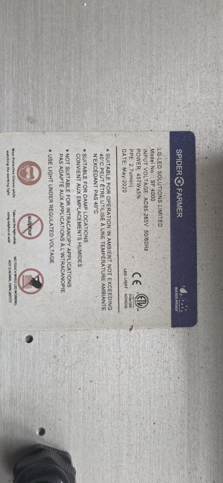 Sf4000 Spider Farmer Led Lights 450watts