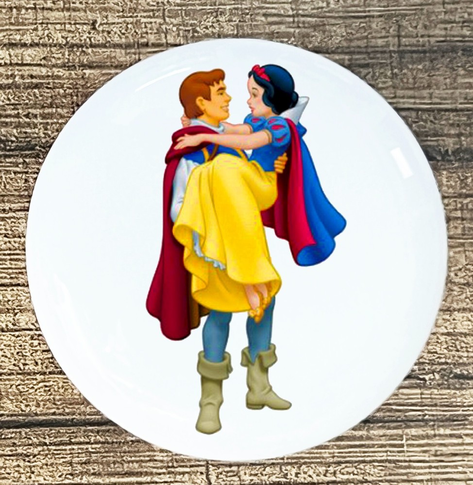 Snow White Disney Princess kitchen cabinet knobs white ceramic knob pull