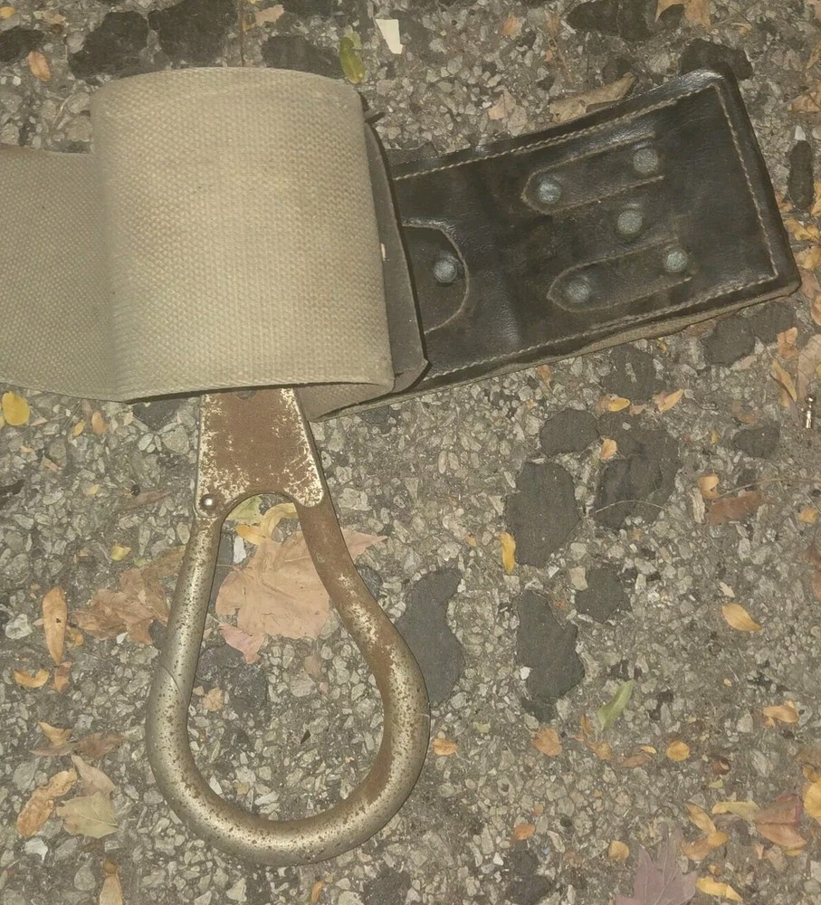 Lineman Climbing Belt Harness Lanyard Strap Vintage