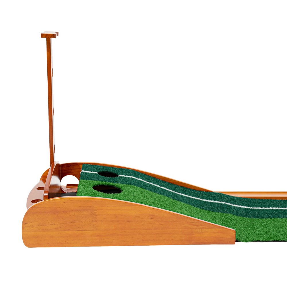 Indoor Golf Putting Green Practice Mat Exerciser W/Auto Ball Return Training Aid