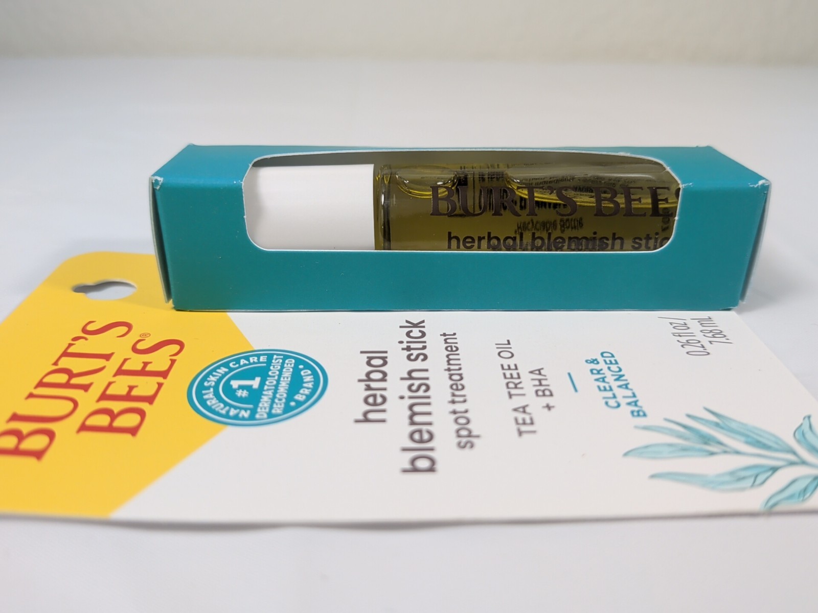 Burts Bees Herbal Blemish Stick Spot Treatment Tea Tree Oil + BHA Acne Treatment