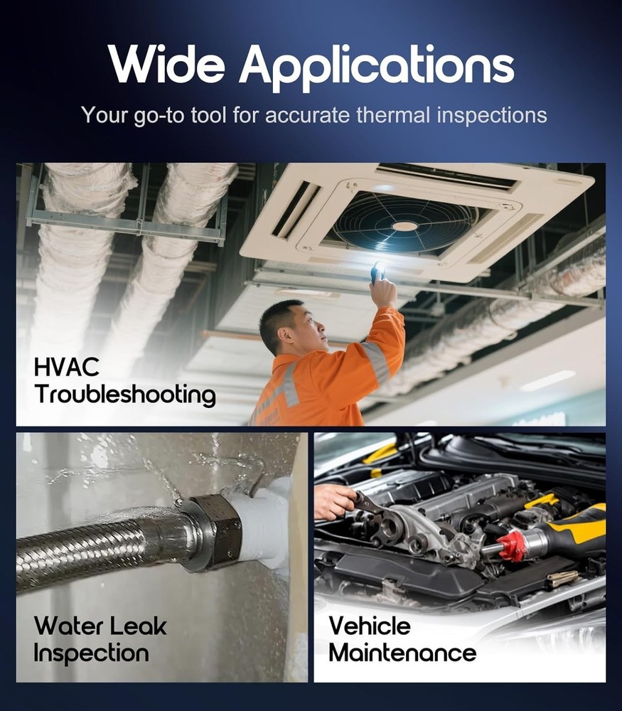 Handheld Thermal Camera with 240x240 Resolution & Temperature Alarm Function