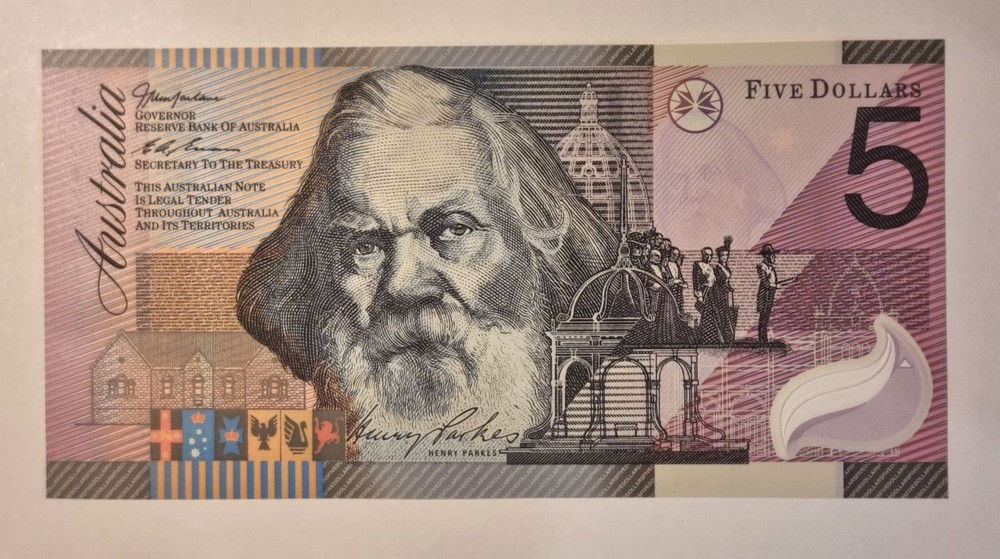 2001 $5 Note Centenary of Federation. Mint uncirculated.
