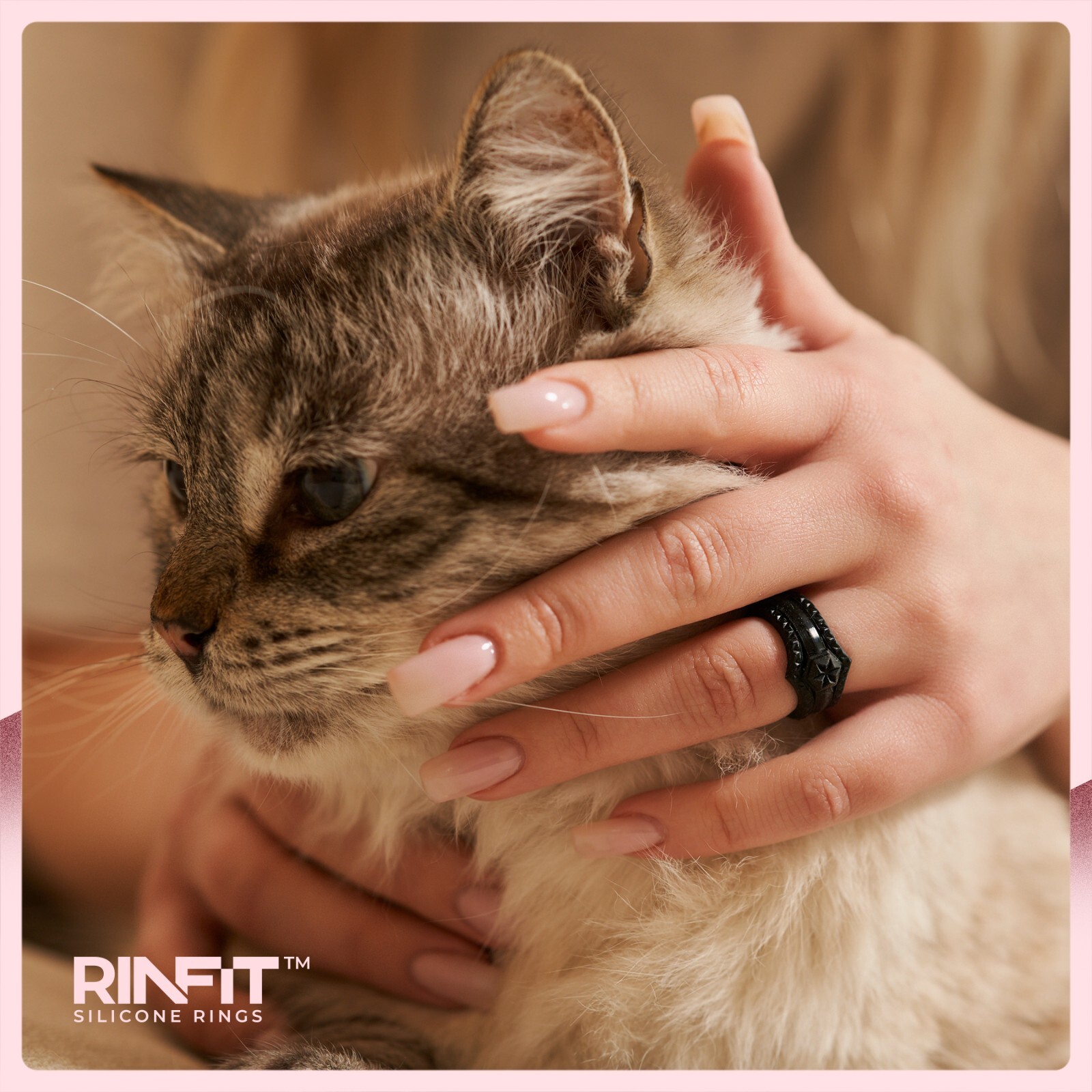 Stackable Couture Silicone Wedding Ring | Soft&Durable Band for Women by Rinfit