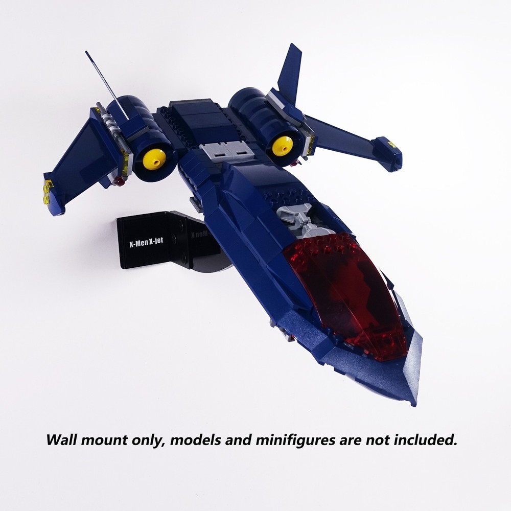 Wall mount for LEGO 76281 X-Jet, Wall mount only.