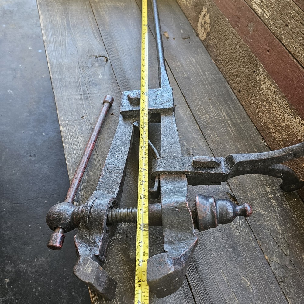 Antique Blacksmith Post Leg Vise