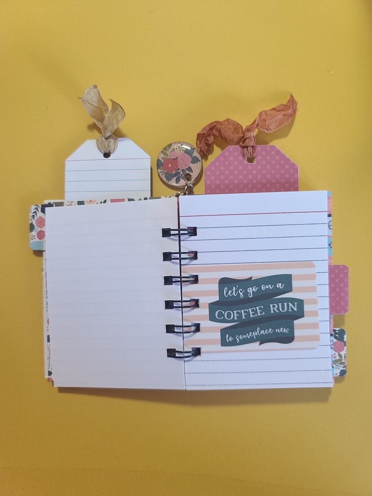 Little cinched journal notebook, handmade