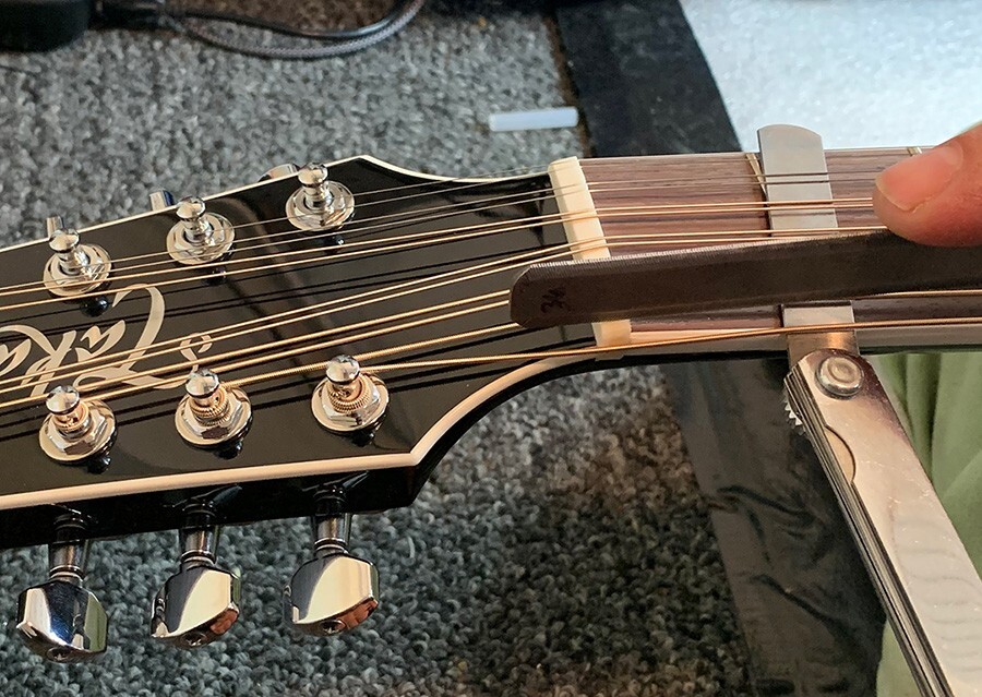 MusicianAtHeart Unbleached Styled BONE Nut for GUILD 12 String Guitar