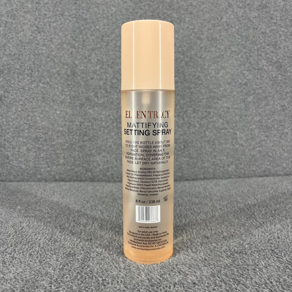 Ellen Tracy READY SET & GO Mattifying Setting Spray Hydrating 8 Fl oz