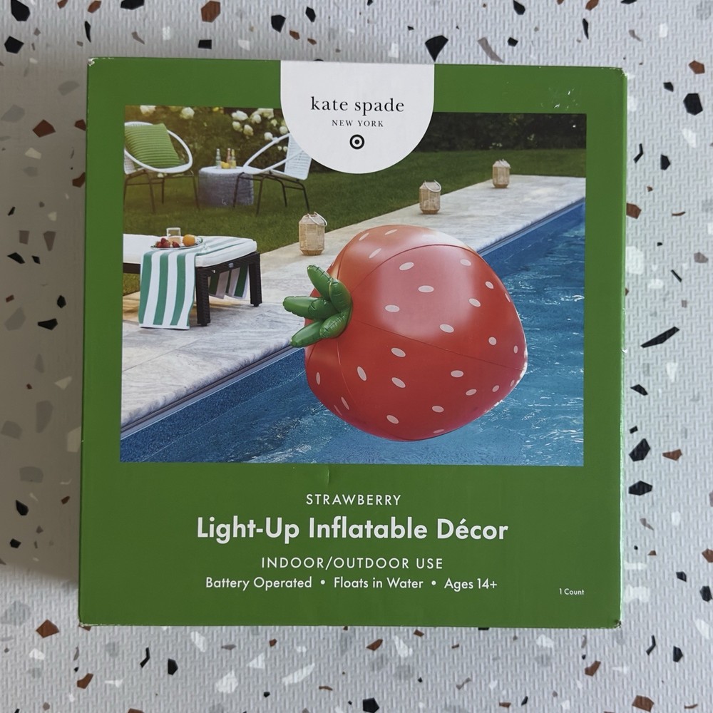 Kate Spade x Target Strawberry Light-Up Inflatable Décor Floatie